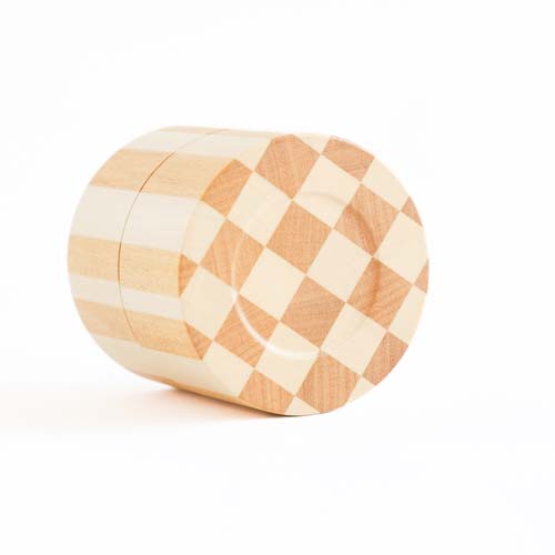 りんご【未使用】箱根寄木細工　茶筒　中蓋付き 新品 蓋付き りんご箱 1箱 // 複数購入可 木箱 ウッドボックス