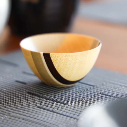 【美品】【田畑 博民】ぐい呑 箱有り 箱根寄木細工 露木木工所 tsuyuki ぐい呑み 国産クラフト 木製