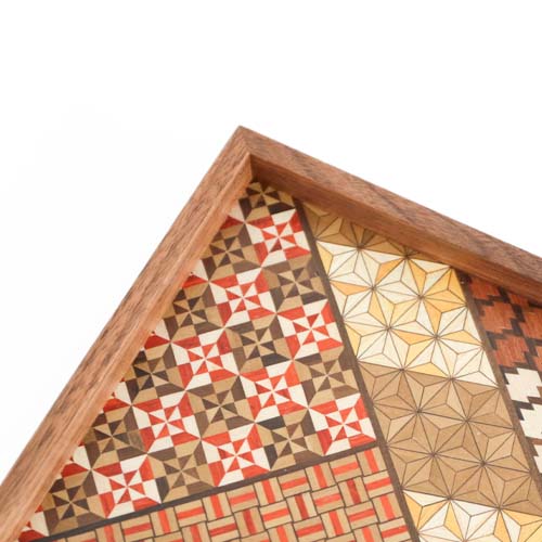 箱根寄木細工 露木木工所 tsuyuki 長角盆 国産クラフト 木製 トレー