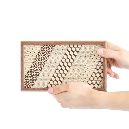 【美品】飾皿　寄木細工　ヨーロッパ　置物　インテリア　工芸品　美術品　A2996 寄木細工 (ヨセギザイク) 三段重｜トレファクONLINE