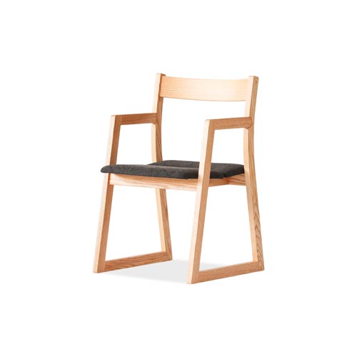 府中家具 若葉家具 MK チェア 国産家具 無垢 ダイニングチェア アーム