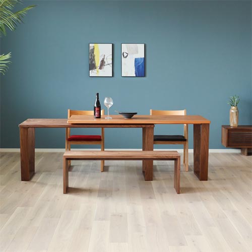 府中家具 若葉家具 MK スライドテーブル 国産家具 無垢 ダイニング