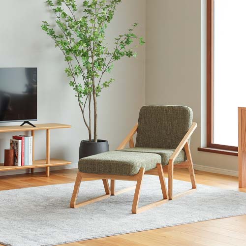 府中家具 若葉家具 waon 和温 LDオットマン 国産家具 無垢 オットマン