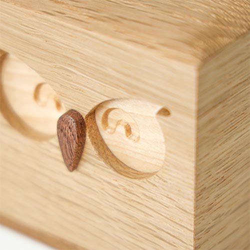 旭川クラフト YOSHIOKA 吉岡俊哉 ふくろうの印鑑箱 国産クラフト 木製